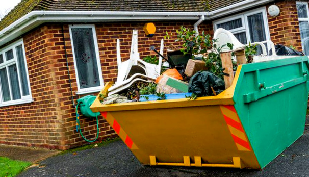 Disposing home waste in skip bins